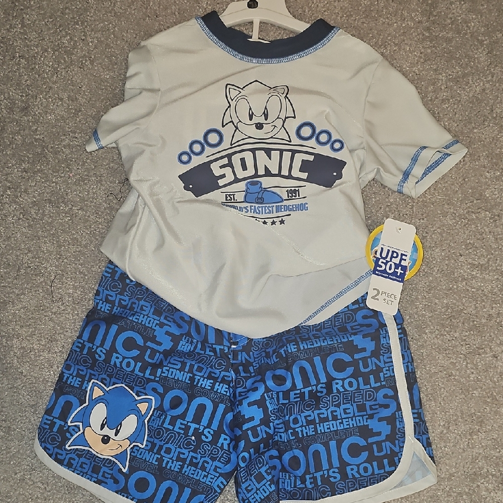 Sonic Kids Swim Set - Blue and White